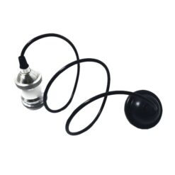 GLOBOSTAR® SUSPENS 115102 Vintage Κρεμαστό Φωτιστικό Οροφής με Ντουί 1 x E27 AC 220-240V IP20 - Ασημί & Μαύρο - Μ6.7 x Π6.7 x Y94.3cm