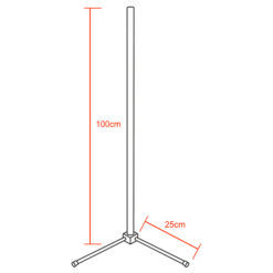 Alternative view of Μοντέρνο Minimal Επιδαπέδιο Μαύρο Φωτιστικό 100cm LED 16 Watt με Ασύρματο Χειριστήριο Αφής 2.4G RF & Dimmer CCT - Ψυχρό - Ημέρας - Θερμό GloboStar ALIEN Design GLOBO-100-10