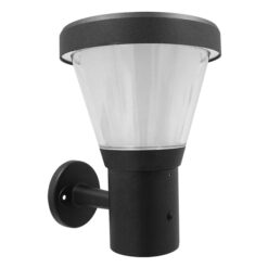 Alternative view of GLOBOSTAR® SOLARTIS 12126 Μοντέρνο Φωτιστικό Τοίχου - Απλίκα LED 10W 1000lm 180° με Ενσωματωμένο Φωτοβολταϊκό Panel 6V 5W & Επαναφορτιζόμενη Μπαταρία Li-ion 3.2V 6000mAh με Αισθητήρα Ημέρας-Νύχτας Αδιάβροχο IP65 Ψυχρό Λευκό 6000K - Γκρι Ανθρακί - Μ24 x Π32 x Υ28cm - 2 Χρόνια Εγγύηση