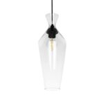 GLOBOSTAR® BALU 206-0041 Μοντέρνο Κρεμαστό Φωτιστικό Οροφής με Ντουί 1 x E27 AC 220-240V IP20 – Διάφανο – Μ15 x Π15 x Υ40cm