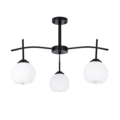 Alternative view of GLOBOSTAR® LUNA 01087 Μοντέρνο Φωτιστικό Οροφής με Ντουί 3 x E27 AC 220-240V IP20 - Λευκό & Μαύρο - Μ45 x Π45 x Υ40cm