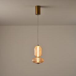 ΦΩΤΙΣΤΙΚΟ ΚΡΕΜΑΣΤΟ ΓΥΑΛΙ-ΜΕΤΑΛΛΟ LED 10W 800Lm 3000K 220x430x1450mm TRIAC DIMMING ΜΕΛΙ ARTE ILLUMINA VERENA EUROLAMP 144-24176
