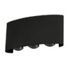 ΑΠΛΙΚΑ ΤΟΙΧΟΥ ΑΛΟΥΜΙΝΙΟΥ UP -DOWN 6x1W 469Lm 3000K 170x80x40mm IP54 ΜΑΥΡΗ ARTE ILLUMINA EUROLAMP 145-20256