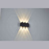 ΑΠΛΙΚΑ ΤΟΙΧΟΥ ΑΛΟΥΜΙΝΙΟΥ UP -DOWN 6W 450Lm 3000K 155x80x35mm IP54 ΜΑΥΡΗ ARTE ILLUMINA EUROLAMP 145-20286