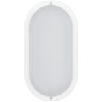 ΑΠΛΙΚΑ ΤΟΙΧΟΥ LED ΠΛΑΣΤΙΚΗ ΟΒΑΛ 15W 1350Lm 3CCT (3000-4000-6500K) 200x96x46mm ΛΕΥΚΗ ARTE ILLUMINA EUROLAMP 145-20417