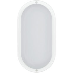 ΑΠΛΙΚΑ ΤΟΙΧΟΥ LED ΠΛΑΣΤΙΚΗ ΟΒΑΛ 15W 1350Lm 3CCT (3000-4000-6500K) 200x96x46mm ΛΕΥΚΗ ARTE ILLUMINA EUROLAMP 145-20417