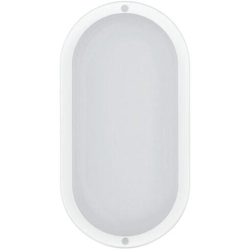 ΑΠΛΙΚΑ ΤΟΙΧΟΥ LED ΠΛΑΣΤΙΚΗ ΟΒΑΛ 15W 1350Lm 3CCT (3000-4000-6500K) 200x96x46mm ΛΕΥΚΗ ARTE ILLUMINA EUROLAMP 145-20417