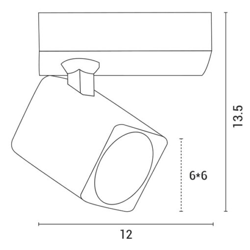ΣΠΟΤ ΤΟΙΧΟΥ ΜΟΝΟ ΤΕΤΡΑΓΩΝΟ GU10 120X60X135 ΛΕΥΚΟ ARTE ILLUMINA EUROLAMP 145-25021