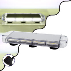 Alternative view of GloboStar® 85184 PRO Series Φάρος Σήμανσης Οχήματος Ασθενοφόρου για Αυτοκίνητα & Φορτηγά 6 Προγραμμάτων Φωτισμού STROBE LED COB 100W DC 10-30V Αδιάβροχος IP66 Ψυχρό Λευκό 6000K