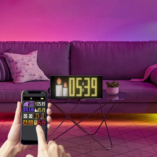 GLOBOSTAR® MATRIX GLB-106-0006 Κυλιόμενη Ψηφιακή Επιγραφή / Κορνίζα 27x12cm P4 48×24 Pixel LED 10W AC 220-240V Αδιάβροχο IP65 Πολύχρωμο RGB – Bluetooth Control μέσω iPIXEL APP – Μ28 x Π0.4 x Υ12cm – 2 Χρόνια Εγγύηση