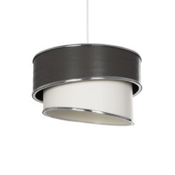 Alternative view of GLOBOSTAR® SONIA 203-0116 Μοντέρνο Κρεμαστό Φωτιστικό Οροφής με Ντουί 1 x E27 AC 220-240V IP20 - Γκρι & Λευκό - Μ30 x Π30 x Υ24cm