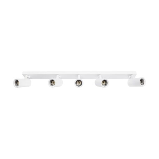 kelvo® SPOTA KLV-101-0143 Κινούμενο Φωτιστικό Σποτ Οροφής για 5 Λάμπες MR16 με Ντουί GU10 AC 220-240V IP20 – Λευκό Ματ – Μ79.5 x Π6.3 x Υ14cm
