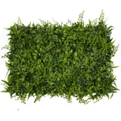 Alternative view of GLOBOSTAR® FERN 78402 Τεχνητό Πάνελ Φυλλωσιάς / Κάθετος Κήπος Νάνος Φτέρη, Νάνος Κισσός & Νάνος Δάφνη - Πράσινο - Μ60 x Π9 x Υ40cm