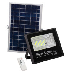 Alternative view of GLOBOSTAR® HERMES 71554 Προβολέας με IR Ασύρματο Χειριστήριο LED 25W 1250lm 120° DC 5V με Φωτοβολταϊκό Panel 5V 4W & Επαναφορτιζόμενη Μπαταρία Li-ion 3.2V 3000mAh Αδιάβροχο IP66 Ψυχρό Λευκό 6000K Dimmable - Sanan SMD Chip - Μαύρο - Μ19.5 x Π5 x Υ4.8cm - 2 Χρόνια Εγγύηση