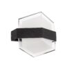 GLOBOSTAR® EMPIRE 60780 Μοντέρνο Φωτιστικό Τοίχου – Απλίκα LED 12W 1260lm 120° AC 220-240V Αδιάβροχο IP65 Φυσικό Λευκό 4500K – Bridgelux SMD Chip & TÜV SÜD Driver – Μαύρο Ματ – Μ18.5 x Π10 x Υ17.5cm – 3 Χρόνια Εγγύηση