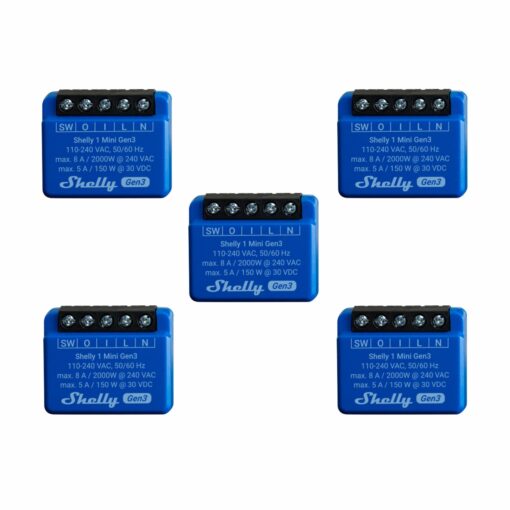 Shelly 1 Mini Gen 3 x5 Bundle | Shelly 1 Mini Gen 3 x5 Bundle (5τεμ*3800235261576)