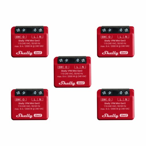Shelly 1PM Mini Gen3 x5 Bundle | Shelly 1PM Mini Gen3 x5 Bundle (5τεμ * 3800235261590)