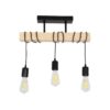 GLOBOSTAR® LUCITA 201-0031 Vintage Φωτιστικό Οροφής με Ντουί 3 x E27 AC 220-240V IP20 – Μαύρο & Μπεζ – Μ50 x Π27 x Υ112cm