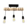 GLOBOSTAR® LUCITA 201-0031 Vintage Φωτιστικό Οροφής με Ντουί 3 x E27 AC 220-240V IP20 – Μαύρο & Μπεζ – Μ50 x Π27 x Υ112cm