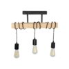 GLOBOSTAR® LUCITA 201-0031 Vintage Φωτιστικό Οροφής με Ντουί 3 x E27 AC 220-240V IP20 – Μαύρο & Μπεζ – Μ50 x Π27 x Υ112cm