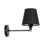 GLOBOSTAR® BLAKI 201-0115 Μοντέρνο Φωτιστικό Τοίχου – Απλίκα με Ντουί 1 x E27 AC 220-240V IP20 – Μαύρο – Μ40 x Π15 x Υ20cm