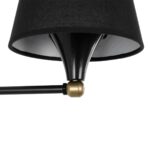 GLOBOSTAR® BLAKI 201-0115 Μοντέρνο Φωτιστικό Τοίχου – Απλίκα με Ντουί 1 x E27 AC 220-240V IP20 – Μαύρο – Μ40 x Π15 x Υ20cm