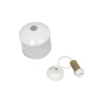 GLOBOSTAR® NETO 201-0129 Μοντέρνο Κρεμαστό Φωτιστικό Οροφής με Ντουί 1 x E27 AC 220-240V IP20 – Χρυσό & Λευκό – Μ18 x Π18 x Υ70cm