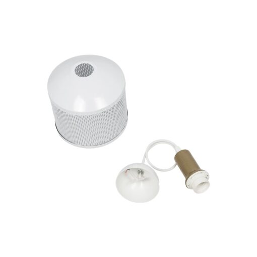 GLOBOSTAR® NETO 201-0129 Μοντέρνο Κρεμαστό Φωτιστικό Οροφής με Ντουί 1 x E27 AC 220-240V IP20 – Χρυσό & Λευκό – Μ18 x Π18 x Υ70cm