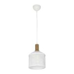 GLOBOSTAR® NETO 201-0129 Μοντέρνο Κρεμαστό Φωτιστικό Οροφής με Ντουί 1 x E27 AC 220-240V IP20 – Χρυσό & Λευκό – Μ18 x Π18 x Υ70cm