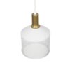GLOBOSTAR® NETO 201-0129 Μοντέρνο Κρεμαστό Φωτιστικό Οροφής με Ντουί 1 x E27 AC 220-240V IP20 – Χρυσό & Λευκό – Μ18 x Π18 x Υ70cm