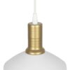 GLOBOSTAR® NETO 201-0129 Μοντέρνο Κρεμαστό Φωτιστικό Οροφής με Ντουί 1 x E27 AC 220-240V IP20 – Χρυσό & Λευκό – Μ18 x Π18 x Υ70cm