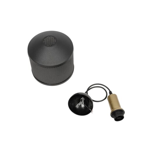 GLOBOSTAR® NETO 201-0130 Μοντέρνο Κρεμαστό Φωτιστικό Οροφής με Ντουί 1 x E27 AC 220-240V IP20 – Χρυσό & Μαύρο – Μ18 x Π18 x Υ70cm