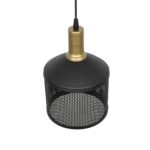 GLOBOSTAR® NETO 201-0130 Μοντέρνο Κρεμαστό Φωτιστικό Οροφής με Ντουί 1 x E27 AC 220-240V IP20 – Χρυσό & Μαύρο – Μ18 x Π18 x Υ70cm