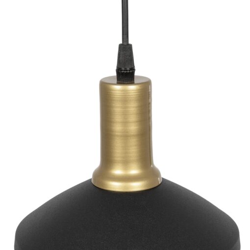 GLOBOSTAR® NETO 201-0130 Μοντέρνο Κρεμαστό Φωτιστικό Οροφής με Ντουί 1 x E27 AC 220-240V IP20 – Χρυσό & Μαύρο – Μ18 x Π18 x Υ70cm
