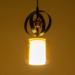 GLOBOSTAR® ZENIA 201-0134 Vintage Κρεμαστό Φωτιστικό Οροφής με Ντουί 1 x E27 AC 220-240V IP20 – Μαύρο – Μ16 x Π16 x Υ70cm