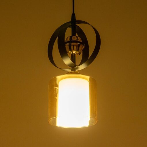 GLOBOSTAR® ZENIA 201-0134 Vintage Κρεμαστό Φωτιστικό Οροφής με Ντουί 1 x E27 AC 220-240V IP20 – Μαύρο – Μ16 x Π16 x Υ70cm
