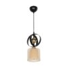 GLOBOSTAR® ZENIA 201-0134 Vintage Κρεμαστό Φωτιστικό Οροφής με Ντουί 1 x E27 AC 220-240V IP20 – Μαύρο – Μ16 x Π16 x Υ70cm