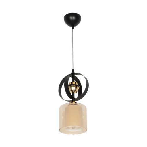 GLOBOSTAR® ZENIA 201-0134 Vintage Κρεμαστό Φωτιστικό Οροφής με Ντουί 1 x E27 AC 220-240V IP20 – Μαύρο – Μ16 x Π16 x Υ70cm
