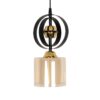 GLOBOSTAR® ZENIA 201-0134 Vintage Κρεμαστό Φωτιστικό Οροφής με Ντουί 1 x E27 AC 220-240V IP20 – Μαύρο – Μ16 x Π16 x Υ70cm
