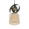 GLOBOSTAR® ZENIA 201-0134 Vintage Κρεμαστό Φωτιστικό Οροφής με Ντουί 1 x E27 AC 220-240V IP20 – Μαύρο – Μ16 x Π16 x Υ70cm