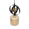 GLOBOSTAR® ZENIA 201-0134 Vintage Κρεμαστό Φωτιστικό Οροφής με Ντουί 1 x E27 AC 220-240V IP20 – Μαύρο – Μ16 x Π16 x Υ70cm