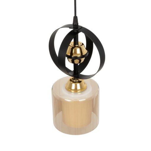 GLOBOSTAR® ZENIA 201-0134 Vintage Κρεμαστό Φωτιστικό Οροφής με Ντουί 1 x E27 AC 220-240V IP20 – Μαύρο – Μ16 x Π16 x Υ70cm