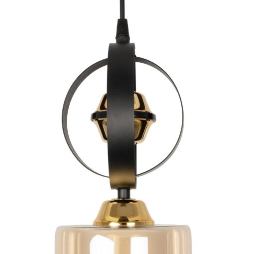 GLOBOSTAR® ZENIA 201-0134 Vintage Κρεμαστό Φωτιστικό Οροφής με Ντουί 1 x E27 AC 220-240V IP20 – Μαύρο – Μ16 x Π16 x Υ70cm