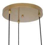 GLOBOSTAR® FLIXIO 201-0138 Vintage Κρεμαστό Φωτιστικό Οροφής με Ντουί 3 x E27 AC 220-240V IP20 – Χρυσό – Μ30 x Π30 x Υ70cm