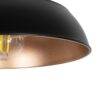 GLOBOSTAR® LOAN 203-0280 Μοντέρνο Κρεμαστό Φωτιστικό Οροφής με Ντουί 1 x E27 AC 220-240V IP20 – Μαύρο & Μπρονζέ  – Μ25.5 x Π25.5 x Υ17cm