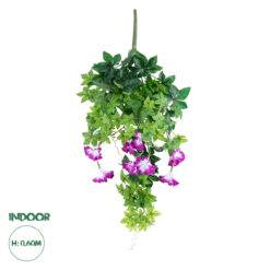 GloboStar® Artificial Garden MORNING GLORY HANGING BRANCH 20238 Τεχνητό Διακοσμητικό Κρεμαστό Φυτό Ιπομέα - Πρωϊνή Χαρά Υ60cm