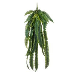 Alternative view of GloboStar® Artificial Garden FERN HANGING BRANCH 20247 Τεχνητό Διακοσμητικό Κρεμαστό Φυτό Φτέρη Υ120cm