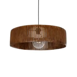 GLOBOSTAR® KYCLOS 203-0045 Boho Κρεμαστό Φωτιστικό Οροφής με Ντουί 1 x E27 AC 220-240V IP20 - Καφέ - M55 x Π55 x Υ20cm
