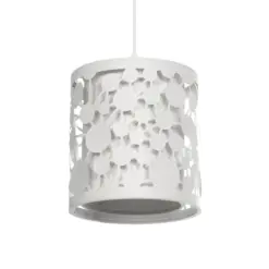 GLOBOSTAR® PETAL 203-0065 Μοντέρνο Κρεμαστό Φωτιστικό Οροφής με Ντουί 1 x E27 AC 220-240V IP20 - Λευκό - Μ23 x Π23 x Υ30cm