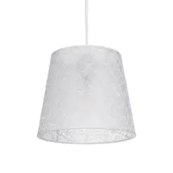 GLOBOSTAR® CONEY 203-0069 Μοντέρνο Κρεμαστό Φωτιστικό Οροφής με Ντουί 1 x E27 AC 220-240V IP20 - Λευκό - Μ26 x Π26 x Υ25cm